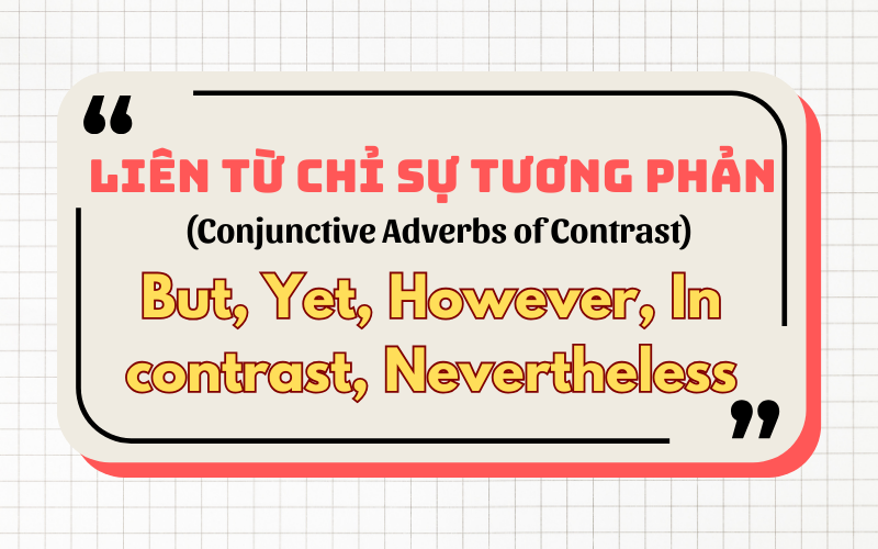 liên từ chỉ sự tương phản trong tiếng anh