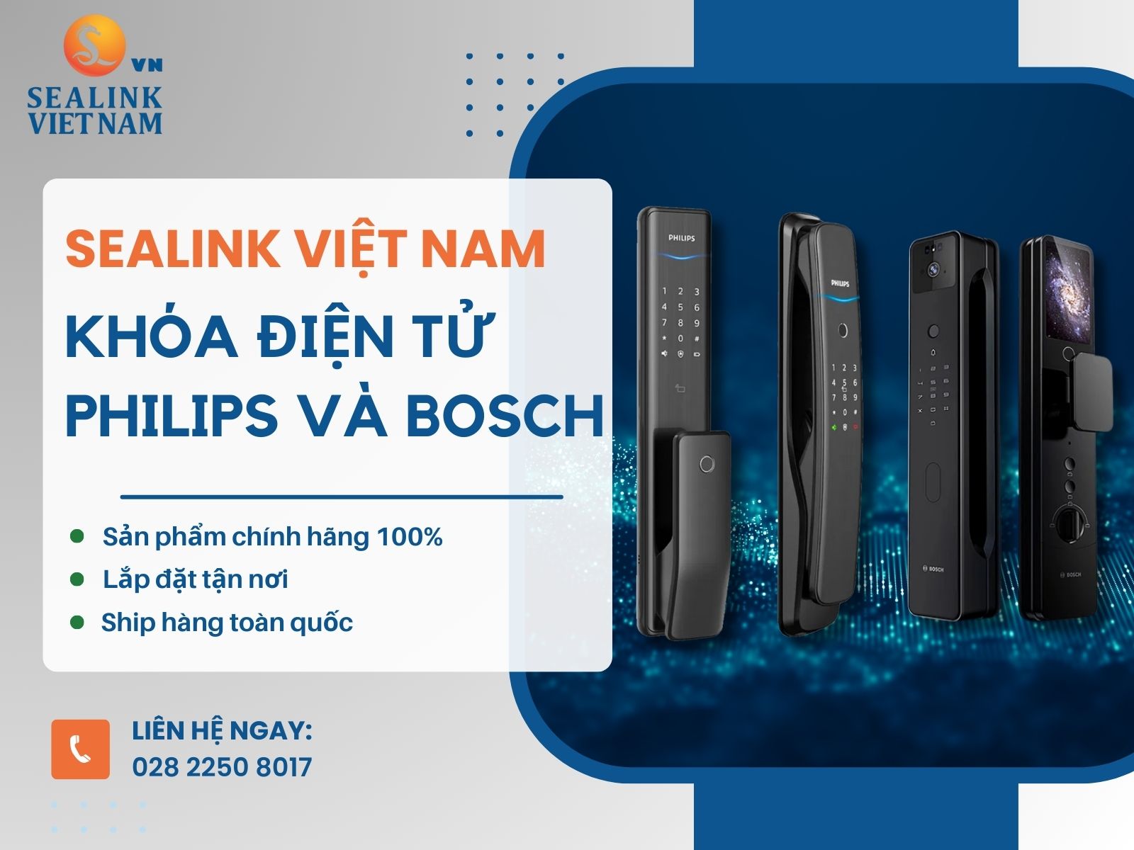 Mua khóa điện tử Bosch và Philips tại TICKLOCK Việt Nam