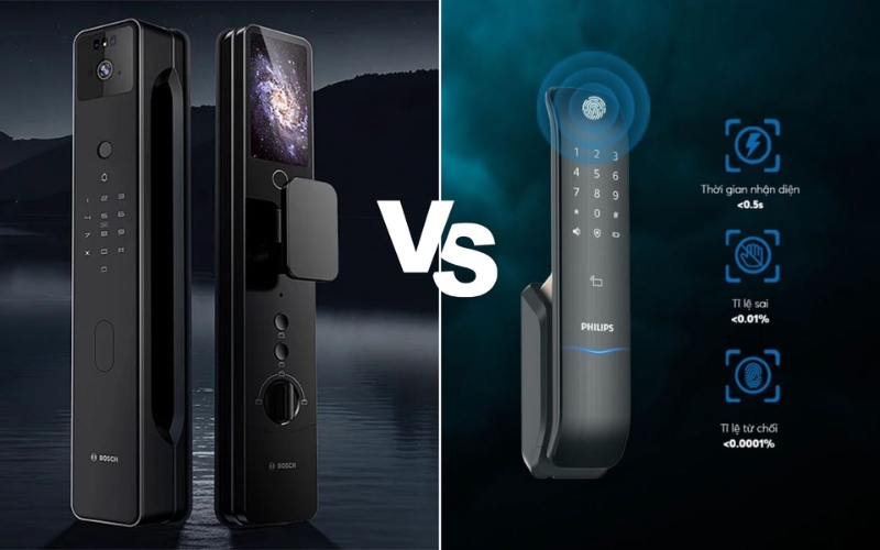 So sánh khóa điện tử Bosch và Philips